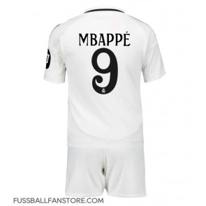 Real Madrid Kylian Mbappe #9 Replik Heimtrikot Kinder 2024-25 Kurzarm (+ Kurze Hosen)